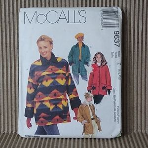 Vintage McCall's Misses' Button Up Lined Jacket Pattern Large X large